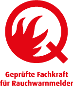 Geprüfte Fachkraft für Rauchmelder, Logo, Zertifizierung